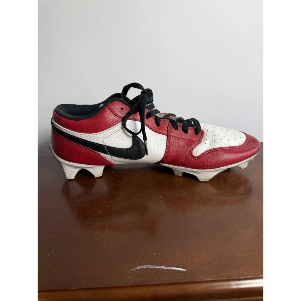 Nike Jordan 1 Low TD Football Cleats Chicago FJ6245-106 Men Used Rare Size 12.5